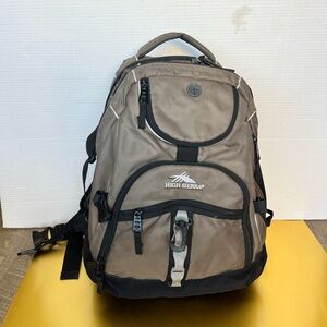 High Sierra Black & Broun Backpack Padded with Suspension Strap System